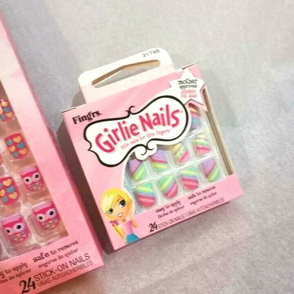 (2X) Fing'rs Girlie Nails For Girls Total 48 Nails - Picture 3 of 5